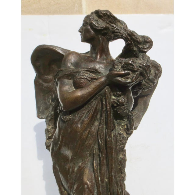 Italian Bronze Allegorical Figure by A. Stagliano Circa 1920 For Sale - Image 10 of 16