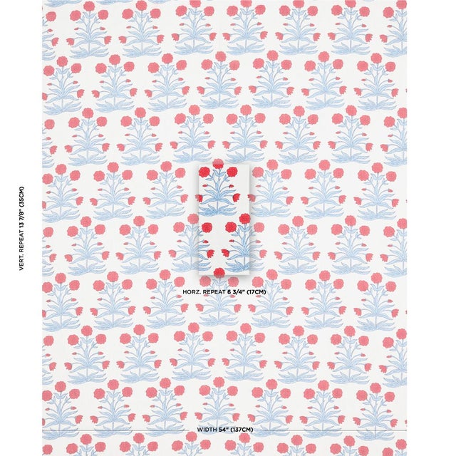 Molly Mahon was inspired by Indian miniature paintings when she created Mughal, a romantic floral that is block printed by...