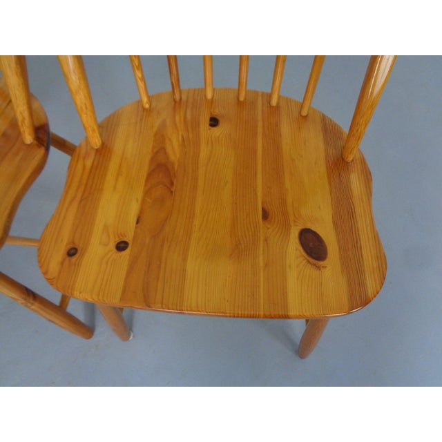 Danish Pine Chairs an Armchairs by Erik Ole Jørgensen for Tarm Stole Møbelfabrik, 1960s, Set of 5 For Sale - Image 16 of 18