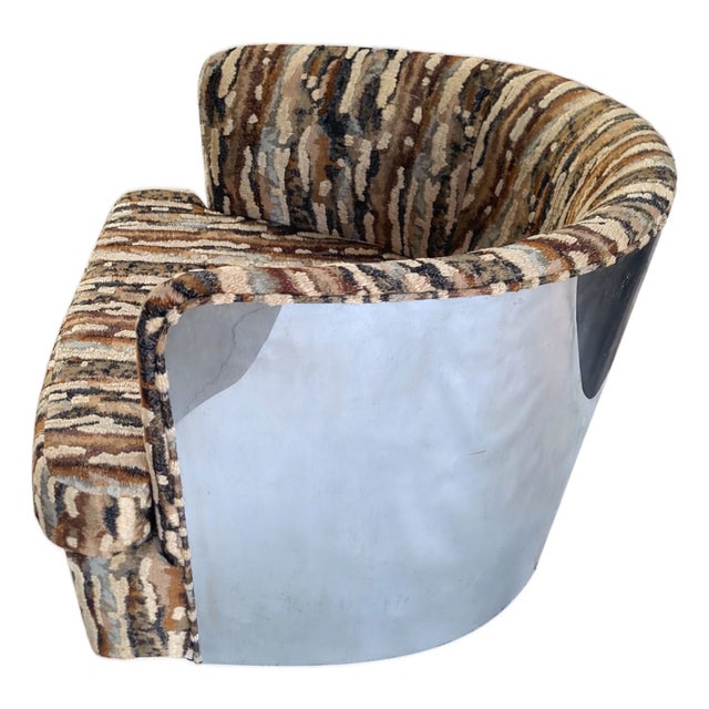 Milo Baughman Thayer Coggin Chrome Swivel Rocker For Sale