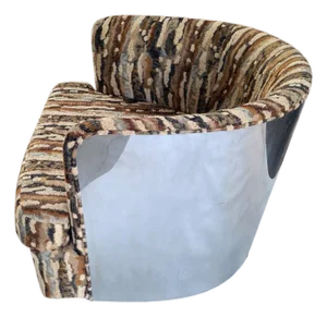 Milo Baughman Thayer Coggin Chrome Swivel Rocker