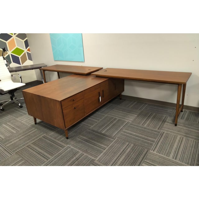 Mid Century Style West Elm Double Desk Chairish