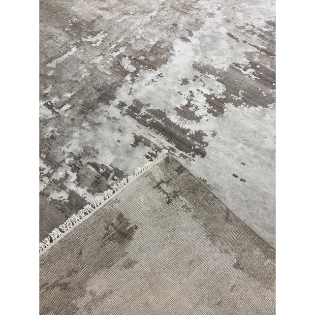 Restoration Hardware Azore Silk Rug — 9’ X 12’ Hand-Knotted Silk, Linen & Wool | Luxe Density For Sale - Image 14 of 17