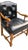 Vintage Barnard & Simonds Black Leather Armchair | 1960s American Traditional | Button-Tufted Leather & Bobbin-Turned Wood For Sale - Image 16 of 18