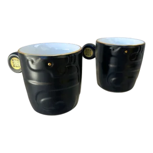 Pair of National Palace Museum Black Mugs