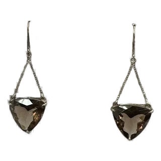 Sterling and Quartz Earrings, A Pair For Sale