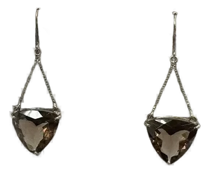 Sterling and Quartz Earrings, A Pair