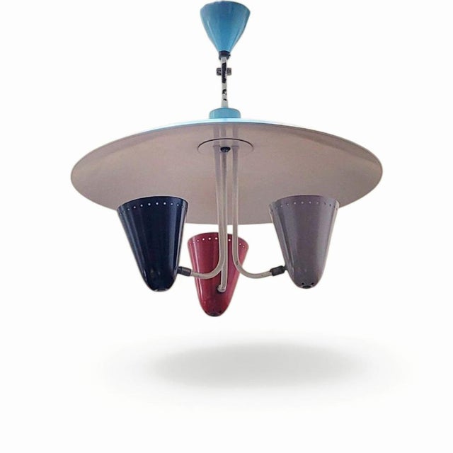 This rare mid 50's lamp is really a nice piece from the past. it's produced by hala zeist holland. designed by h. Busquet....