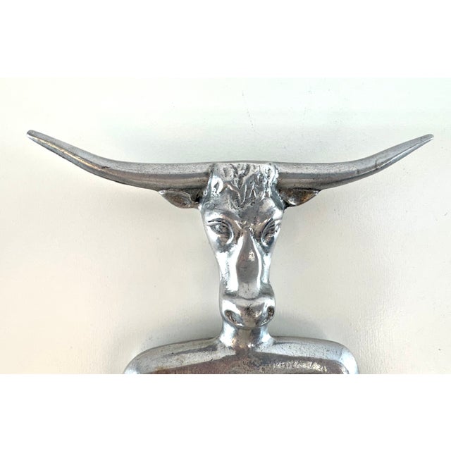 Vintage Cast Aluminum Longhorn Steer Carving & Serving Fork For Sale In Little Rock - Image 6 of 9