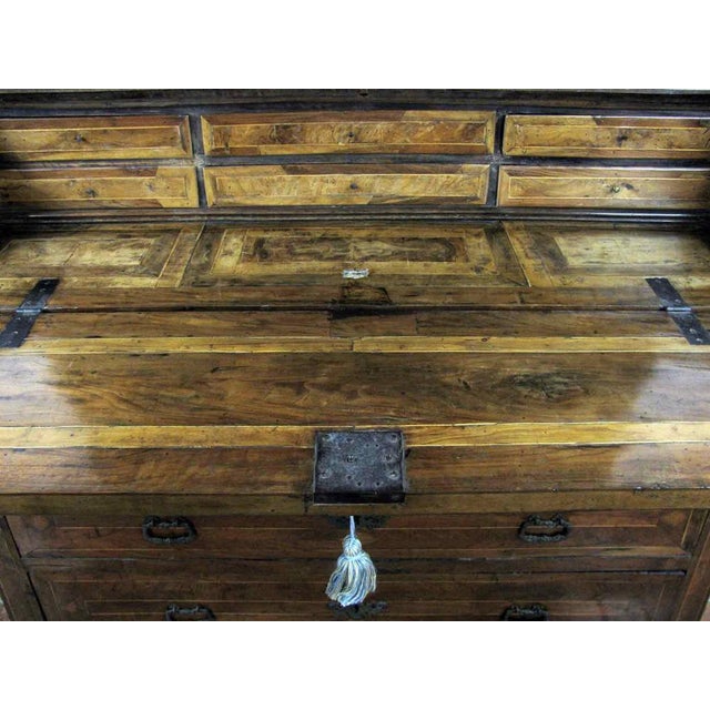 Antique Walnut Secretaire, 1700s For Sale - Image 4 of 10