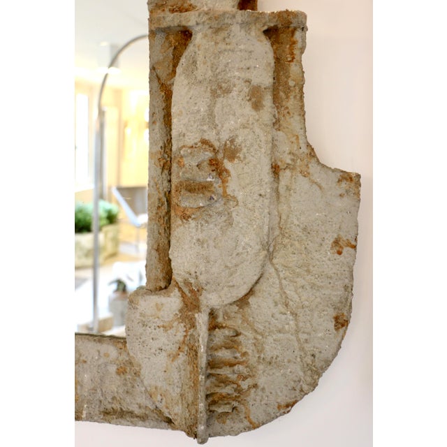 A Mirror in Wood and Plaster, Italy, 1960s. For Sale - Image 6 of 8