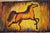 This stunning mid-century hand-woven tapestry captures the dynamic energy of a galloping horse in a composition of...