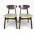 A stylish pair of mid-century Danish dining chairs featuring elegant butterfly-shaped backs and softly curved silhouettes....