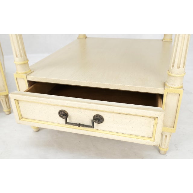 Henredon Walnut Banded Tops One Drawer End Tables Night Stands Mint! For Sale - Image 14 of 16