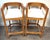 Pair of Architectural Solid Teak Bar Stools Attributed to Palecek, Organic Modern This pair of architectural solid teak...
