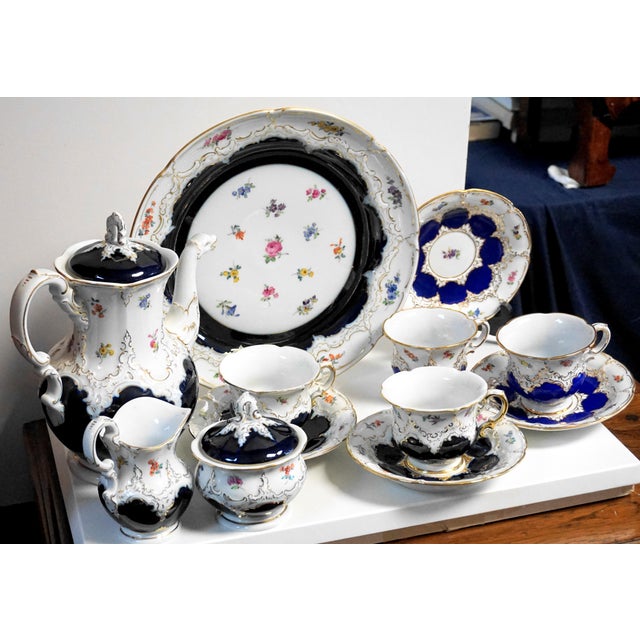 Antique Meissen Cobalt Blue Tea Set Chairish