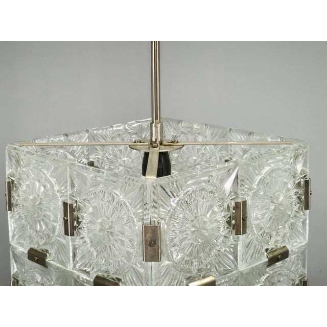 Crystal Cube Pendant Lights by Lustry Kamenický Šenov, 1970s, Set of 2 For Sale - Image 9 of 18