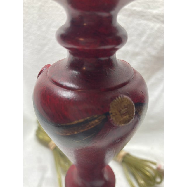 Burgundy 1990s Burgundy Kelly Petersen Wildwood Designs Buffet Table Lamps - a Pair For Sale - Image 8 of 9