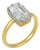 Mid 20th Century Gia 1.81 Carat Elongated Old Mine Cut Diamond 18k Yellow Gold Engagement Ring, Size 6.25 For Sale