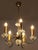 Vintage Five-Arm Chandelier in Brass and Glass For Sale - Image 4 of 5