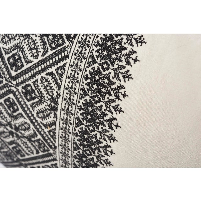 2010s Schumacher Double-Sided Lumbar Pillow in Embroidered Toledo Print For Sale - Image 5 of 6