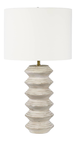 Coastal Living Nova Wood Table Lamp, White