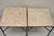 Mid Century Modern Paul McCobb Style Wrought Iron Marble Square Side Table Pair For Sale In Philadelphia - Image 6 of 12