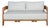 Paradiso Outdoor Solid Teak Wood Love Seat - Light Gray Fabric For Sale