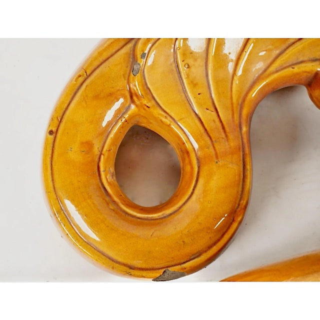 Mustard Antique Chinese or Thai Roof Tiles For Sale - Image 8 of 12