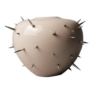 Handcrafted Stoneware Vase by Neo Design Studios For Sale