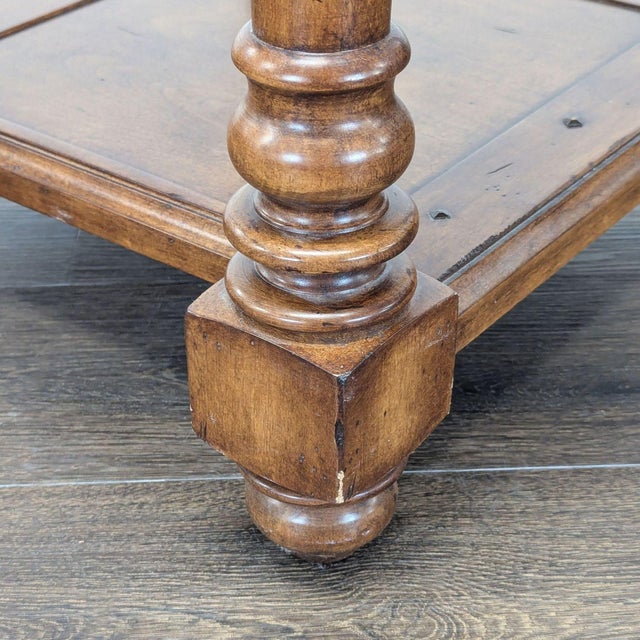 Brown Pottery Barn One Drawer Side Table For Sale - Image 8 of 9