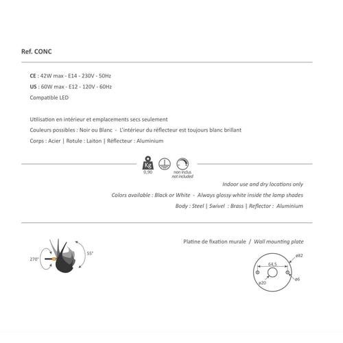 Not Yet Made - Made To Order Mid-Century Modern Black Conche Wall Lamp from Serge Mouille For Sale - Image 5 of 6