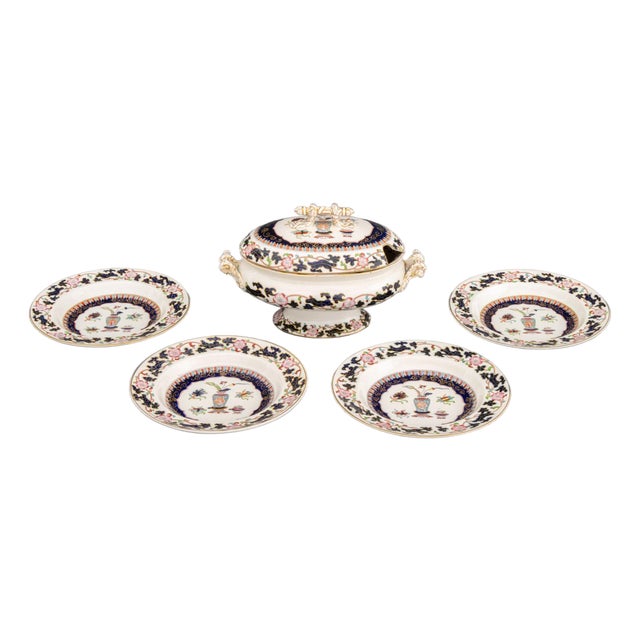 Ashworth Ironstone Tableware, 5 Pcs. For Sale