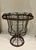 Antique French Wire Pedestal Urn Hand Made Twisted Wire Basket, Late 19th C For Sale - Image 9 of 12