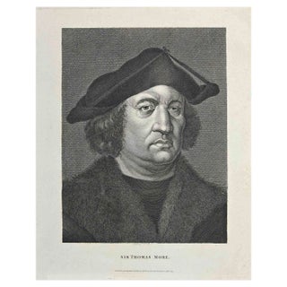 Thomas Holloway, Portrait of Sir Thomas More, Original Etching, 1810 For Sale