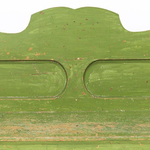Rustic Rustic Folk Art Farmhouse Painted Pine Bench For Sale - Image 3 of 11