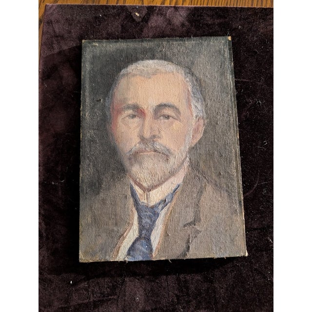 Mid-Century Modern Vintage Mid-Century Oil Portrait of Ernest Hemingway – Iconic Author Character Study For Sale - Image 3 of 6