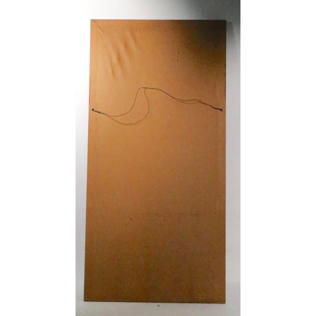 Mid-Century Modern Large Framed Print Depicting Two Standing Women in Medieval Garb Signed Phoebe C 1970's For Sale - Image 3 of 12