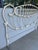 Vintage Elliotts Design White Enameled King Headboard & Footboard Bed No Rails For Sale In Los Angeles - Image 6 of 12
