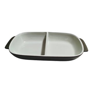 Vintage 1970s Mid-Century Denby Stoneware Divided Serving Dish For Sale