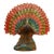 Colored Glaze Figure of a Peacock in Full Display For Sale