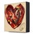 Contemporary Born to Love XXXX - Original Heart Pop Art Mixed Media Acrylic and Resin on Wood Panel by Cynthia Coulombe-Bégin For Sale - Image 3 of 9