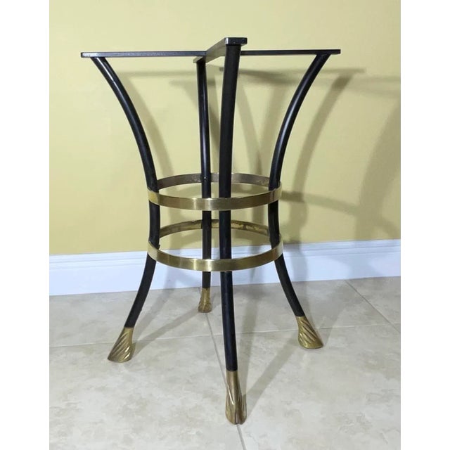 Mid-Century Modern Mid-Century Modern Brass and and Iron Center Table Base , Signed b.r For Sale - Image 3 of 12