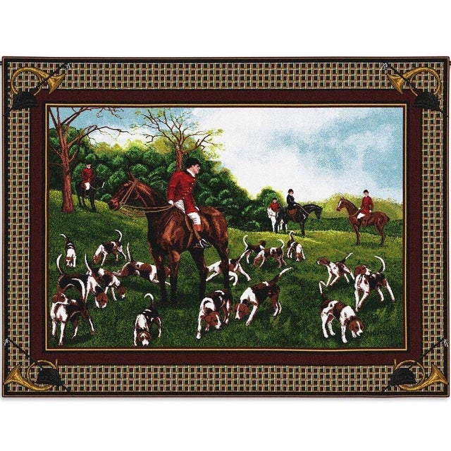 This beautiful tapestry is woven on a jacquard loom by skilled weavers, keeping alive the centuries old tradition of...