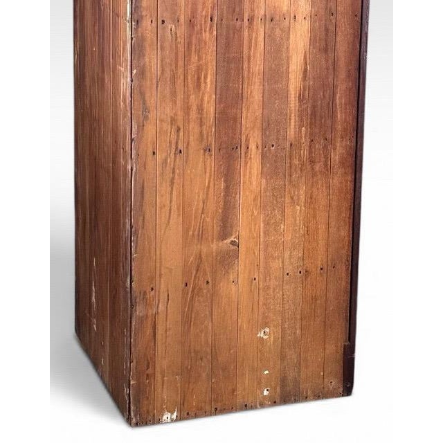 Antique Nineteenth Century American Country Pine Curved Bow Front Corner Cupboard Cabinet For Sale - Image 12 of 14