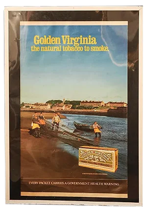 Vintage Golden Virginia Framed Advertising Poster, 1970s