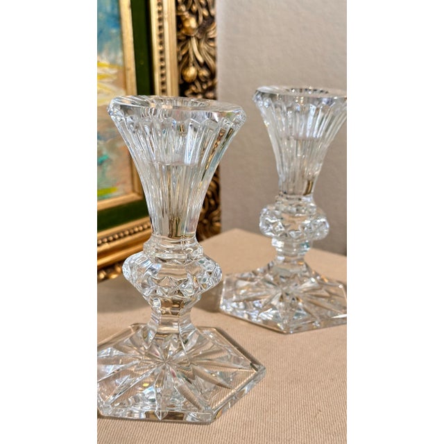 Vintage Set of 2 Waterford Crystal Chatham Candle Stick Holders Chairish