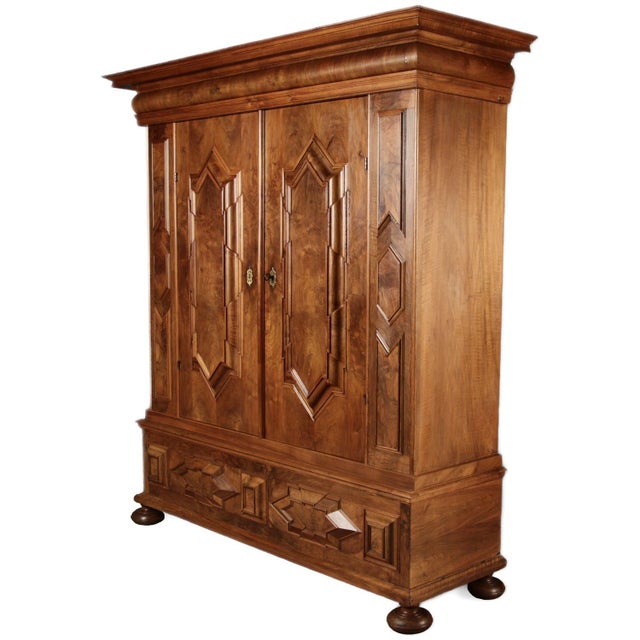 Baroque Late 17th Century Renaissance Walnut Cabinet, 1700s For Sale - Image 3 of 18