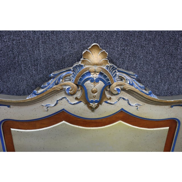 Pair Italian Style Paint Decorated Twin Size Headboards For Sale In Philadelphia - Image 6 of 7