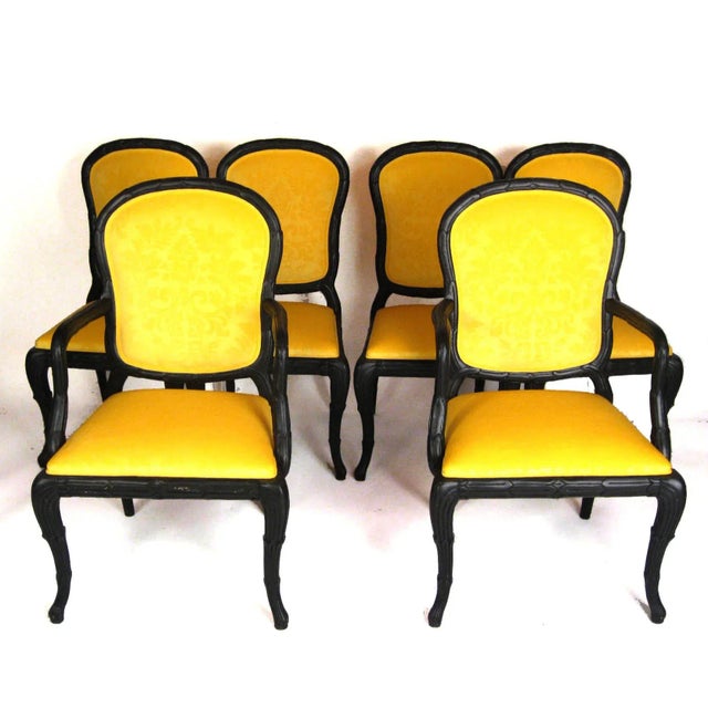 Recovered from a historic Florida hotel these chairs are believed to be modeled on the iconic leafy motifs of Hollywood...